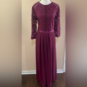 Miusol Plus Sized Maroon Lace Formal Gown size XXL